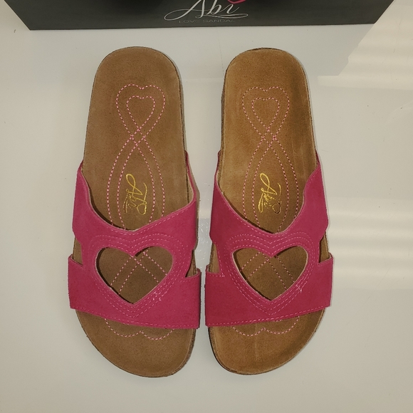 NIB Birkenstock Style Sandals by Abi Pink … - Picture 3 of 7